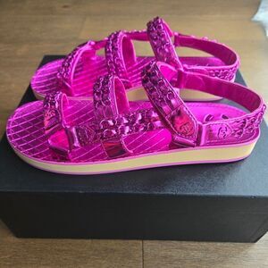 Chanel Pink sandals shoes size 40 New